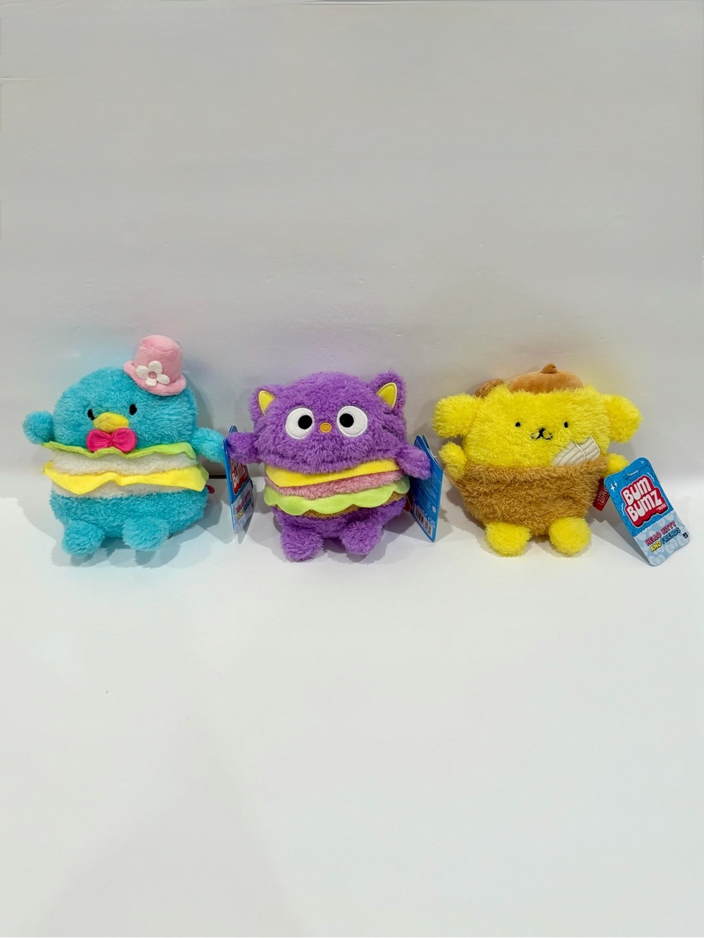 BumBumz 4.5” Hello Kitty and Friends Pompompurin Tuxedosam Chococat Beanbag Set